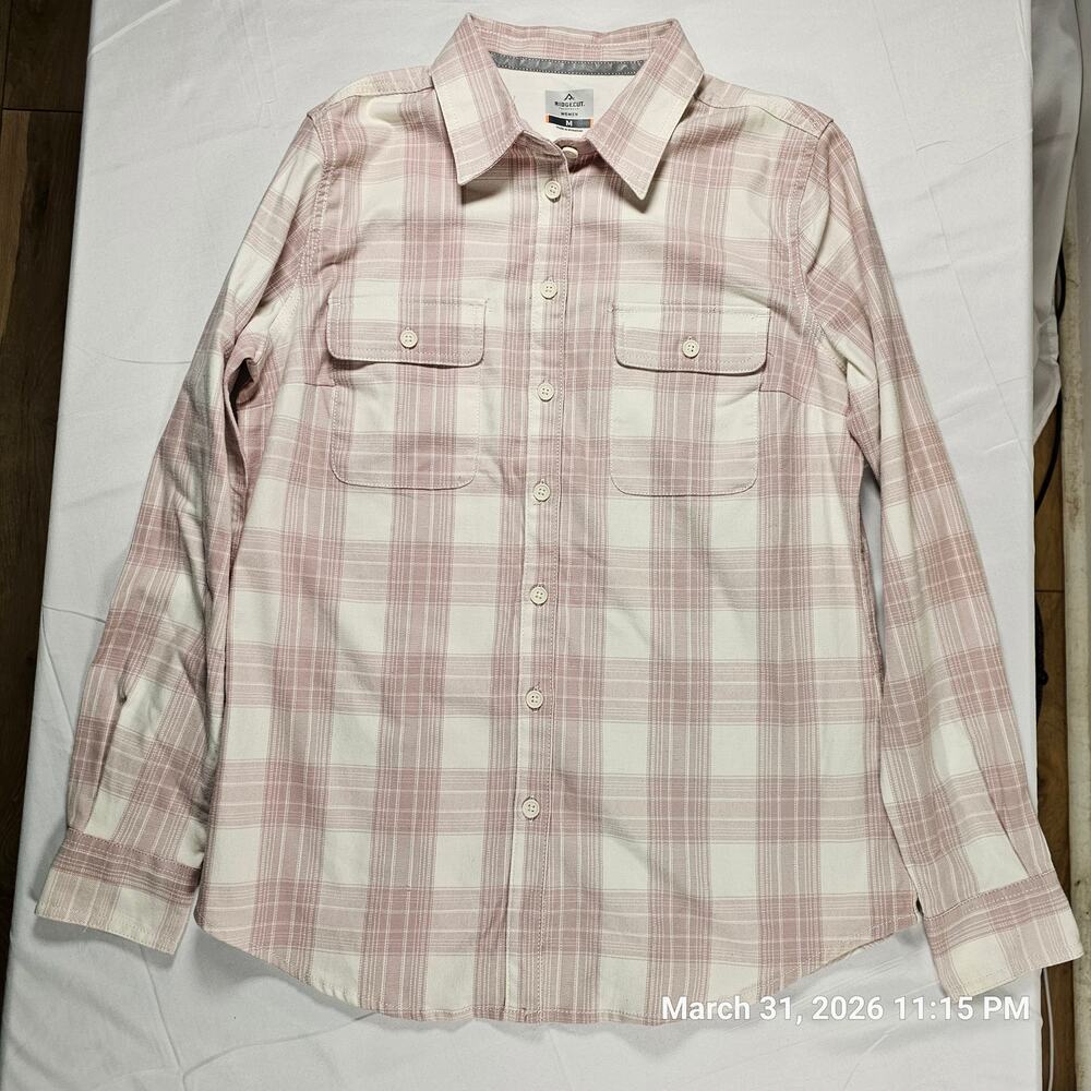 Ridgecut Plaid Button Up Shirt Workwear Outdoor‎ Women’s M